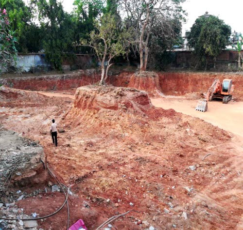 Construction of Rajmahal Square Multilevel Car Parking
